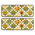 thumbnail image 1 of Kitchen Rugs Sets Of 2,Sunflower Checkered Pattern Anti Fatigue Kitchen Mat Rugs Non Slip Washable,Decorative Kitchen Floor Mats for Kitchen,Sink,Laundry,17"x47"+17"x47", 1 of 5