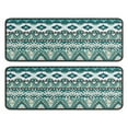 thumbnail image 1 of Kitchen Rugs Sets Of 2,Teal Geometric Boho Pattern Anti Fatigue Kitchen Mat Rugs Non Slip Washable,Decorative Kitchen Floor Mats for Kitchen,Sink,Laundry,17"x47"+17"x47", 1 of 5