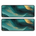 thumbnail image 1 of Kitchen Rugs Sets Of 2,Teal and Gold Marble Flow Lines Pattern Anti Fatigue Kitchen Mat Rugs Non Slip Washable,Decorative Kitchen Floor Mats for Kitchen,Sink,Laundry,17"x47"+17"x47", 1 of 5