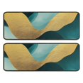 thumbnail image 1 of Kitchen Rugs Sets Of 2,Teal and Gold Marble Fluid Art Pattern Anti Fatigue Kitchen Mat Rugs Non Slip Washable,Decorative Kitchen Floor Mats for Kitchen,Sink,Laundry,17"x47"+17"x47", 1 of 5