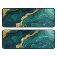 thumbnail image 1 of Kitchen Rugs Sets Of 2,Teal and Gold Marble Glitter Dots Pattern Anti Fatigue Kitchen Mat Rugs Non Slip Washable,Decorative Kitchen Floor Mats for Kitchen,Sink,Laundry,17"x47"+17"x47", 1 of 5