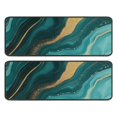 thumbnail image 1 of Kitchen Rugs Sets Of 2,Teal Gold Marble Pattern Anti Fatigue Kitchen Mat Rugs Non Slip Washable,Decorative Kitchen Floor Mats for Kitchen,Sink,Laundry,17"x47"+17"x47", 1 of 5