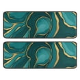thumbnail image 1 of Kitchen Rugs Sets Of 2,Teal Gold Marble Pattern Anti Fatigue Kitchen Mat Rugs Non Slip Washable,Decorative Kitchen Floor Mats for Kitchen,Sink,Laundry,17"x47"+17"x47", 1 of 5