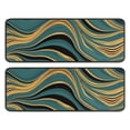 thumbnail image 1 of Kitchen Rugs Sets Of 2,Teal Gold Marble Pattern Anti Fatigue Kitchen Mat Rugs Non Slip Washable,Decorative Kitchen Floor Mats for Kitchen,Sink,Laundry,17"x47"+17"x47", 1 of 5