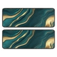 thumbnail image 1 of Kitchen Rugs Sets Of 2,Teal Gold Marble Pattern Anti Fatigue Kitchen Mat Rugs Non Slip Washable,Decorative Kitchen Floor Mats for Kitchen,Sink,Laundry,17"x47"+17"x47", 1 of 5