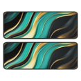 thumbnail image 1 of Kitchen Rugs Sets Of 2,Teal Gold Marble Pattern Anti Fatigue Kitchen Mat Rugs Non Slip Washable,Decorative Kitchen Floor Mats for Kitchen,Sink,Laundry,17"x47"+17"x47", 1 of 5