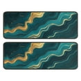 thumbnail image 1 of Kitchen Rugs Sets Of 2,Teal Gold Marble Pattern Anti Fatigue Kitchen Mat Rugs Non Slip Washable,Decorative Kitchen Floor Mats for Kitchen,Sink,Laundry,17"x47"+17"x47", 1 of 5