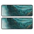 thumbnail image 1 of Kitchen Rugs Sets Of 2,Teal Gold Marble Pattern Anti Fatigue Kitchen Mat Rugs Non Slip Washable,Decorative Kitchen Floor Mats for Kitchen,Sink,Laundry,17"x47"+17"x47", 1 of 5