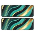 thumbnail image 1 of Kitchen Rugs Sets Of 2,Teal Gold Marble Pattern Anti Fatigue Kitchen Mat Rugs Non Slip Washable,Decorative Kitchen Floor Mats for Kitchen,Sink,Laundry,17"x47"+17"x47", 1 of 5
