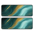 thumbnail image 1 of Kitchen Rugs Sets Of 2,Teal Gold Marble Pattern Anti Fatigue Kitchen Mat Rugs Non Slip Washable,Decorative Kitchen Floor Mats for Kitchen,Sink,Laundry,17"x47"+17"x47", 1 of 5