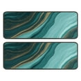 thumbnail image 1 of Kitchen Rugs Sets Of 2,Teal Gold Marble Wave Pattern Anti Fatigue Kitchen Mat Rugs Non Slip Washable,Decorative Kitchen Floor Mats for Kitchen,Sink,Laundry,17"x47"+17"x47", 1 of 5
