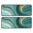 thumbnail image 1 of Kitchen Rugs Sets Of 2,Teal Marble Gold Wave Pattern Anti Fatigue Kitchen Mat Rugs Non Slip Washable,Decorative Kitchen Floor Mats for Kitchen,Sink,Laundry,17"x47"+17"x47", 1 of 5