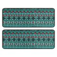 thumbnail image 1 of Kitchen Rugs Sets Of 2,Turquoise Boho Tribal Triangles and Arrows Pattern Anti Fatigue Kitchen Mat Rugs Non Slip Washable,Decorative Kitchen Floor Mats for Kitchen,Sink,Laundry,17"x47"+17"x47", 1 of 5