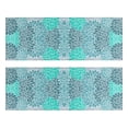 thumbnail image 1 of Kitchen Rugs Sets Of 2,Turquoise Floral and Petal Pattern Anti Fatigue Kitchen Mat Rugs Non Slip Washable,Decorative Kitchen Floor Mats for Kitchen,Sink,Laundry,17"X47", 1 of 5