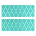 thumbnail image 1 of Kitchen Rugs Sets Of 2,Turquoise Geometric Quatrefoil Pattern Anti Fatigue Kitchen Mat Rugs Non Slip Washable,Decorative Kitchen Floor Mats for Kitchen,Sink,Laundry,17"X47", 1 of 5