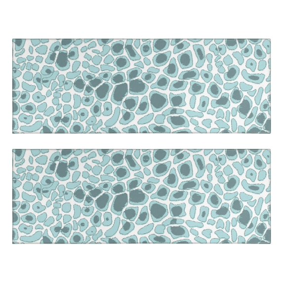 Kitchen Rugs Sets Of 2,White and Blue Of Animal Print Anti Fatigue Kitchen Mat Rugs Non Slip Washable,Decorative Kitchen Floor Mats for Kitchen,Sink,Laundry,17"X47"