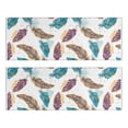 thumbnail image 1 of Kitchen Rugs Sets Of 2,White Boho Tribal Feathers Pattern Anti Fatigue Kitchen Mat Rugs Non Slip Washable,Decorative Kitchen Floor Mats for Kitchen,Sink,Laundry,17"X47", 1 of 5