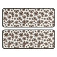 thumbnail image 1 of Kitchen Rugs Sets Of 2,White Brown Sunflower Pattern Anti Fatigue Kitchen Mat Rugs Non Slip Washable,Decorative Kitchen Floor Mats for Kitchen,Sink,Laundry,17"x47"+17"x47", 1 of 5