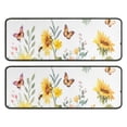 thumbnail image 1 of Kitchen Rugs Sets Of 2,White Butterfly Bee Sunflower Pattern Anti Fatigue Kitchen Mat Rugs Non Slip Washable,Decorative Kitchen Floor Mats for Kitchen,Sink,Laundry,17"x47"+17"x47", 1 of 5