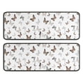 thumbnail image 1 of Kitchen Rugs Sets Of 2,White Butterfly Pattern Anti Fatigue Kitchen Mat Rugs Non Slip Washable,Decorative Kitchen Floor Mats for Kitchen,Sink,Laundry,17"x47"+17"x47", 1 of 5