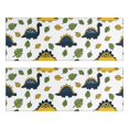 thumbnail image 1 of Kitchen Rugs Sets Of 2,White Cartoon Dinosaurs Green Yellow Leaves Pattern Anti Fatigue Kitchen Mat Rugs Non Slip Washable,Decorative Kitchen Floor Mats for Kitchen,Sink,Laundry,17"X47", 1 of 5