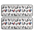 thumbnail image 1 of Kitchen Rugs Sets Of 2,White Chicken Folk Pattern Anti Fatigue Kitchen Mat Rugs Non Slip Washable,Decorative Kitchen Floor Mats for Kitchen,Sink,Laundry,17"x47"+17"x47", 1 of 5