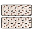 thumbnail image 1 of Kitchen Rugs Sets Of 2,White Chicken Heart Pattern Anti Fatigue Kitchen Mat Rugs Non Slip Washable,Decorative Kitchen Floor Mats for Kitchen,Sink,Laundry,17"x47"+17"x47", 1 of 5