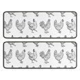 thumbnail image 1 of Kitchen Rugs Sets Of 2,White Chicken Sketch Pattern Anti Fatigue Kitchen Mat Rugs Non Slip Washable,Decorative Kitchen Floor Mats for Kitchen,Sink,Laundry,17"x47"+17"x47", 1 of 5
