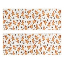 Kitchen Rugs Sets Of 2,White Christmas Gingerbread Man Pattern Anti Fatigue Kitchen Mat Rugs Non Slip Washable,Decorative Kitchen Floor Mats for Kitchen,Sink,Laundry,17"X47"