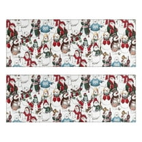 Kitchen Rugs Sets Of 2,White Christmas Snowman Pattern Anti Fatigue Kitchen Mat Rugs Non Slip Washable,Decorative Kitchen Floor Mats for Kitchen,Sink,Laundry,17"X47"