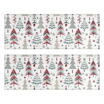 Kitchen Rugs Sets Of 2,White Christmas Tree Pattern Anti Fatigue Kitchen Mat Rugs Non Slip Washable,Decorative Kitchen Floor Mats for Kitchen,Sink,Laundry,17"X47"