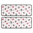 thumbnail image 1 of Kitchen Rugs Sets Of 2,White Cow Heart Egg Pattern Anti Fatigue Kitchen Mat Rugs Non Slip Washable,Decorative Kitchen Floor Mats for Kitchen,Sink,Laundry,17"x47"+17"x47", 1 of 5