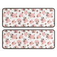 thumbnail image 1 of Kitchen Rugs Sets Of 2,White Cow Strawberry Pattern Anti Fatigue Kitchen Mat Rugs Non Slip Washable,Decorative Kitchen Floor Mats for Kitchen,Sink,Laundry,17"x47"+17"x47", 1 of 5