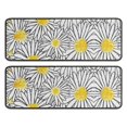 thumbnail image 1 of Kitchen Rugs Sets Of 2,White Daisy Flower Black Lines Pattern Anti Fatigue Kitchen Mat Rugs Non Slip Washable,Decorative Kitchen Floor Mats for Kitchen,Sink,Laundry,17"x47"+17"x47", 1 of 5