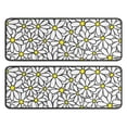 thumbnail image 1 of Kitchen Rugs Sets Of 2,White Daisy Flower Yellow Centers Pattern Anti Fatigue Kitchen Mat Rugs Non Slip Washable,Decorative Kitchen Floor Mats for Kitchen,Sink,Laundry,17"x47"+17"x47", 1 of 5
