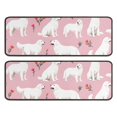 thumbnail image 1 of Kitchen Rugs Sets Of 2,White Dogs and Pioneer Flower Anti Fatigue Kitchen Mat Rugs Non Slip Washable,Decorative Kitchen Floor Mats for Kitchen,Sink,Laundry,17"x47"+17"x47", 1 of 5