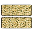 thumbnail image 1 of Kitchen Rugs Sets Of 2,White Flower Leaves Yellow Pattern Anti Fatigue Kitchen Mat Rugs Non Slip Washable,Decorative Kitchen Floor Mats for Kitchen,Sink,Laundry,17"x47"+17"x47", 1 of 5