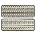 thumbnail image 1 of Kitchen Rugs Sets Of 2,White Geometric Triangle Chevron Pattern Anti Fatigue Kitchen Mat Rugs Non Slip Washable,Decorative Kitchen Floor Mats for Kitchen,Sink,Laundry,17"x47"+17"x47", 1 of 5