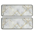 thumbnail image 1 of Kitchen Rugs Sets Of 2,White Gold Marble Pattern Anti Fatigue Kitchen Mat Rugs Non Slip Washable,Decorative Kitchen Floor Mats for Kitchen,Sink,Laundry,17"x47"+17"x47", 1 of 5