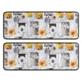thumbnail image 1 of Kitchen Rugs Sets Of 2,White Gray Photo Frame Daisy Sunflower Pattern Anti Fatigue Kitchen Mat Rugs Non Slip Washable,Decorative Kitchen Floor Mats for Kitchen,Sink,Laundry,17"x47"+17"x47", 1 of 5