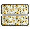 thumbnail image 1 of Kitchen Rugs Sets Of 2,White Green Leaf Flower Sunflower Pattern Anti Fatigue Kitchen Mat Rugs Non Slip Washable,Decorative Kitchen Floor Mats for Kitchen,Sink,Laundry,17"x47"+17"x47", 1 of 5