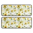 thumbnail image 1 of Kitchen Rugs Sets Of 2,White Green Leaf Sunflower Pattern Anti Fatigue Kitchen Mat Rugs Non Slip Washable,Decorative Kitchen Floor Mats for Kitchen,Sink,Laundry,17"x47"+17"x47", 1 of 5