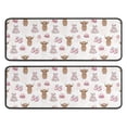 thumbnail image 1 of Kitchen Rugs Sets Of 2,White Highland Cow Dress Shoe Pattern Anti Fatigue Kitchen Mat Rugs Non Slip Washable,Decorative Kitchen Floor Mats for Kitchen,Sink,Laundry,17"x47"+17"x47", 1 of 5