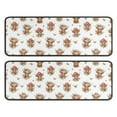 thumbnail image 1 of Kitchen Rugs Sets Of 2,White Highland Cow Flower Butterfly Pattern Anti Fatigue Kitchen Mat Rugs Non Slip Washable,Decorative Kitchen Floor Mats for Kitchen,Sink,Laundry,17"x47"+17"x47", 1 of 5