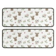 thumbnail image 1 of Kitchen Rugs Sets Of 2,White Highland Cow Flower Pattern Anti Fatigue Kitchen Mat Rugs Non Slip Washable,Decorative Kitchen Floor Mats for Kitchen,Sink,Laundry,17"x47"+17"x47", 1 of 5