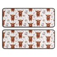 thumbnail image 1 of Kitchen Rugs Sets Of 2,White Highland Cow Hat Dress Pattern Anti Fatigue Kitchen Mat Rugs Non Slip Washable,Decorative Kitchen Floor Mats for Kitchen,Sink,Laundry,17"x47"+17"x47", 1 of 5
