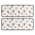 thumbnail image 1 of Kitchen Rugs Sets Of 2,White Highland Cow Pattern Anti Fatigue Kitchen Mat Rugs Non Slip Washable,Decorative Kitchen Floor Mats for Kitchen,Sink,Laundry,17"x47"+17"x47", 1 of 5