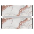 thumbnail image 1 of Kitchen Rugs Sets Of 2,White Marble Rose Gold Line Pattern Anti Fatigue Kitchen Mat Rugs Non Slip Washable,Decorative Kitchen Floor Mats for Kitchen,Sink,Laundry,17"x47"+17"x47", 1 of 5