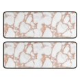 thumbnail image 1 of Kitchen Rugs Sets Of 2,White Marble Rose Gold Line Pattern Anti Fatigue Kitchen Mat Rugs Non Slip Washable,Decorative Kitchen Floor Mats for Kitchen,Sink,Laundry,17"x47"+17"x47", 1 of 5