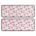 thumbnail image 1 of Kitchen Rugs Sets Of 2,White Pink Butterfly Flower Pattern Anti Fatigue Kitchen Mat Rugs Non Slip Washable,Decorative Kitchen Floor Mats for Kitchen,Sink,Laundry,17"x47"+17"x47", 1 of 5